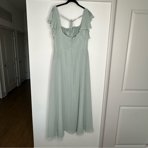 AZAZIE BONDI Agave Flowy Ruffled Chiffon Dress - Picture 12 of 13